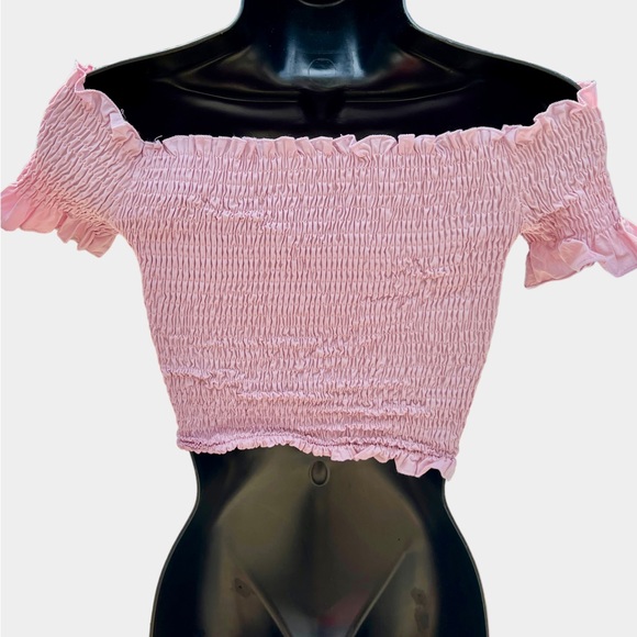 Shein Pink Bib Crop Top - Picture 4 of 4